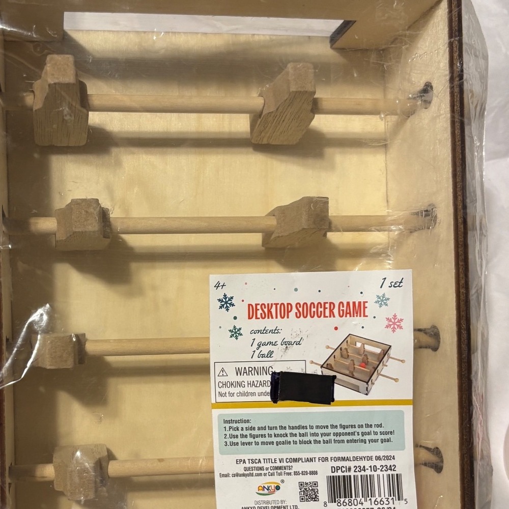 Desktop Soccer Game Foosball Table Top Mini Travel Size New Sealed